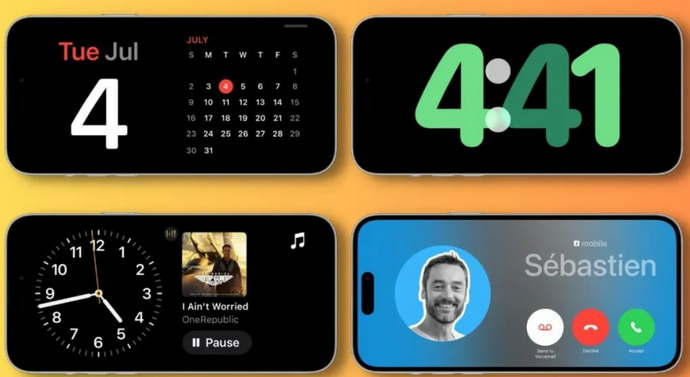 宿城苹果手机维修分享iOS17横屏充电待机显示有什么好处 