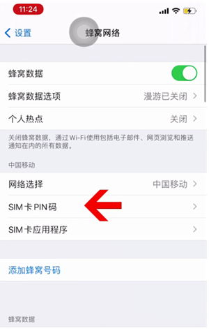 宿城苹果14维修网分享如何给iPhone14的SIM卡设置密码 