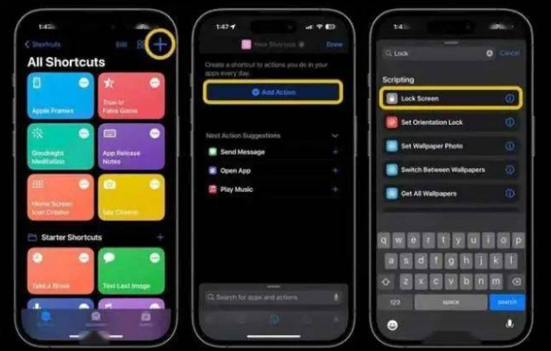 宿城苹果14锁屏维修店分享iPhone14升级iOS16.4后如何创建锁屏快捷方式 